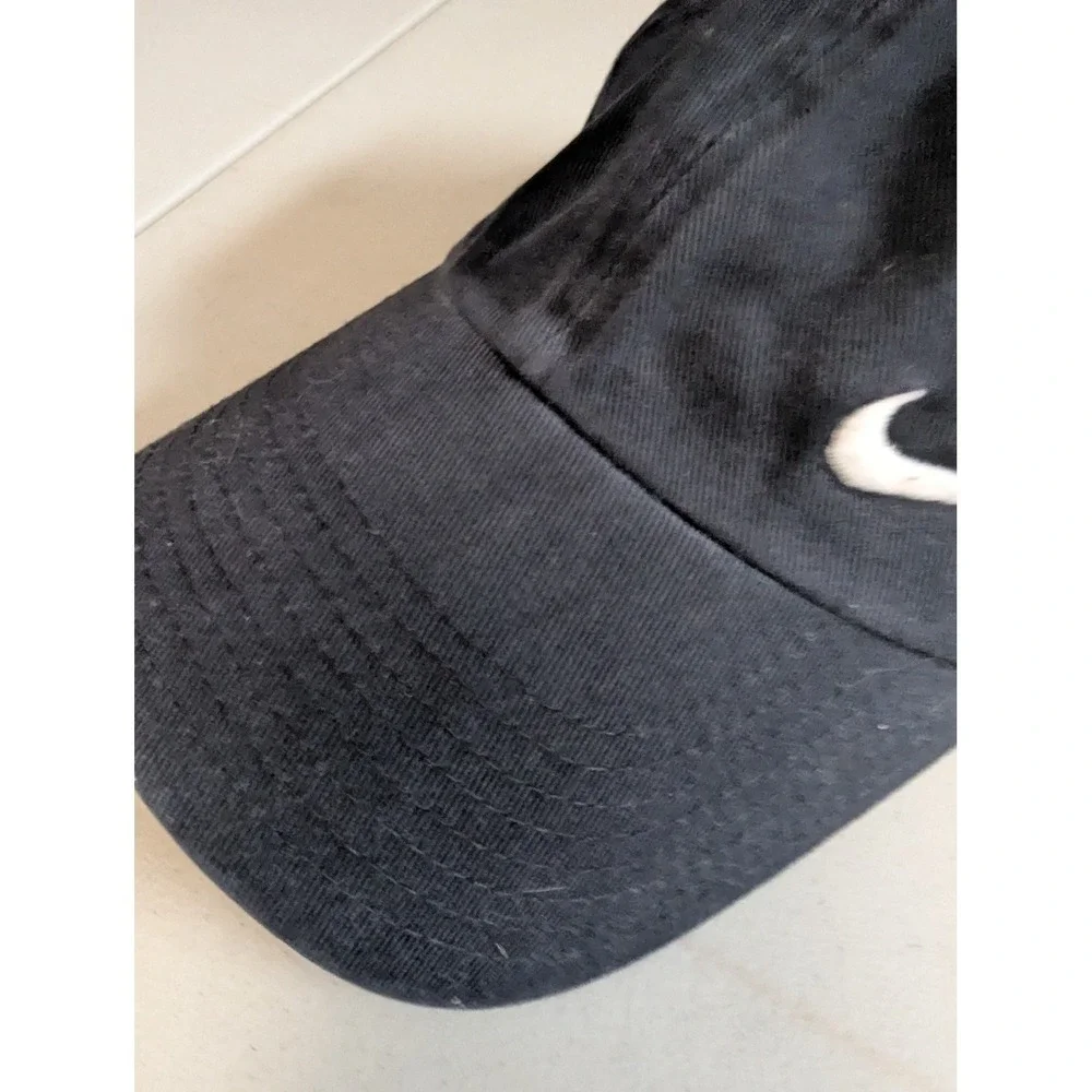 Nike Heritage 86 Black Baseball Cap Swoosh Logo Men One‎ Size